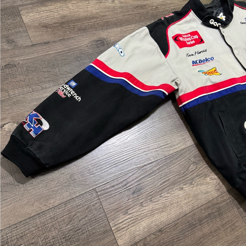 Mens Racing Jacket - Black and Gray - Picture 4 of 9